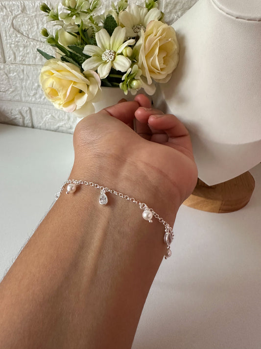 Pulseras cristales perlas