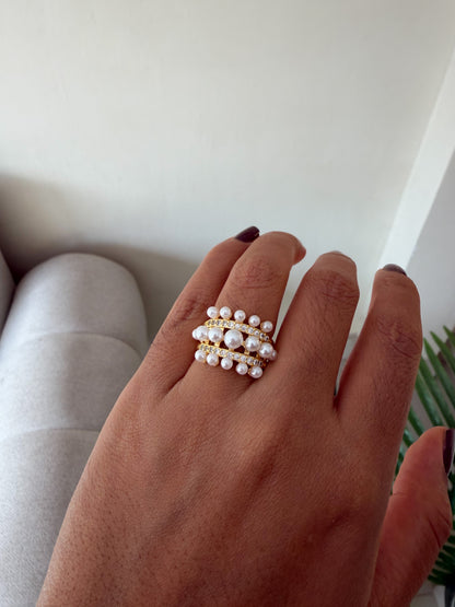 Anillo perlitas maxi