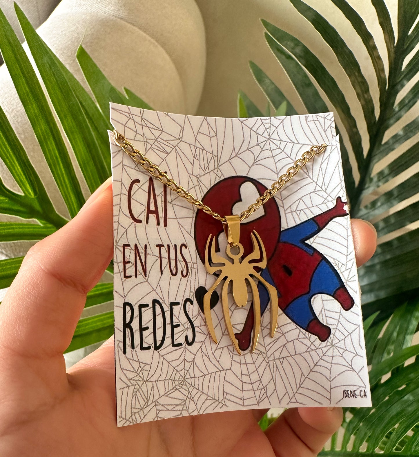 Cadenita Spiderman dorada