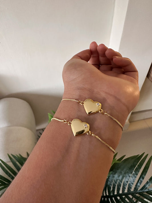 Corazones dorados para compartir