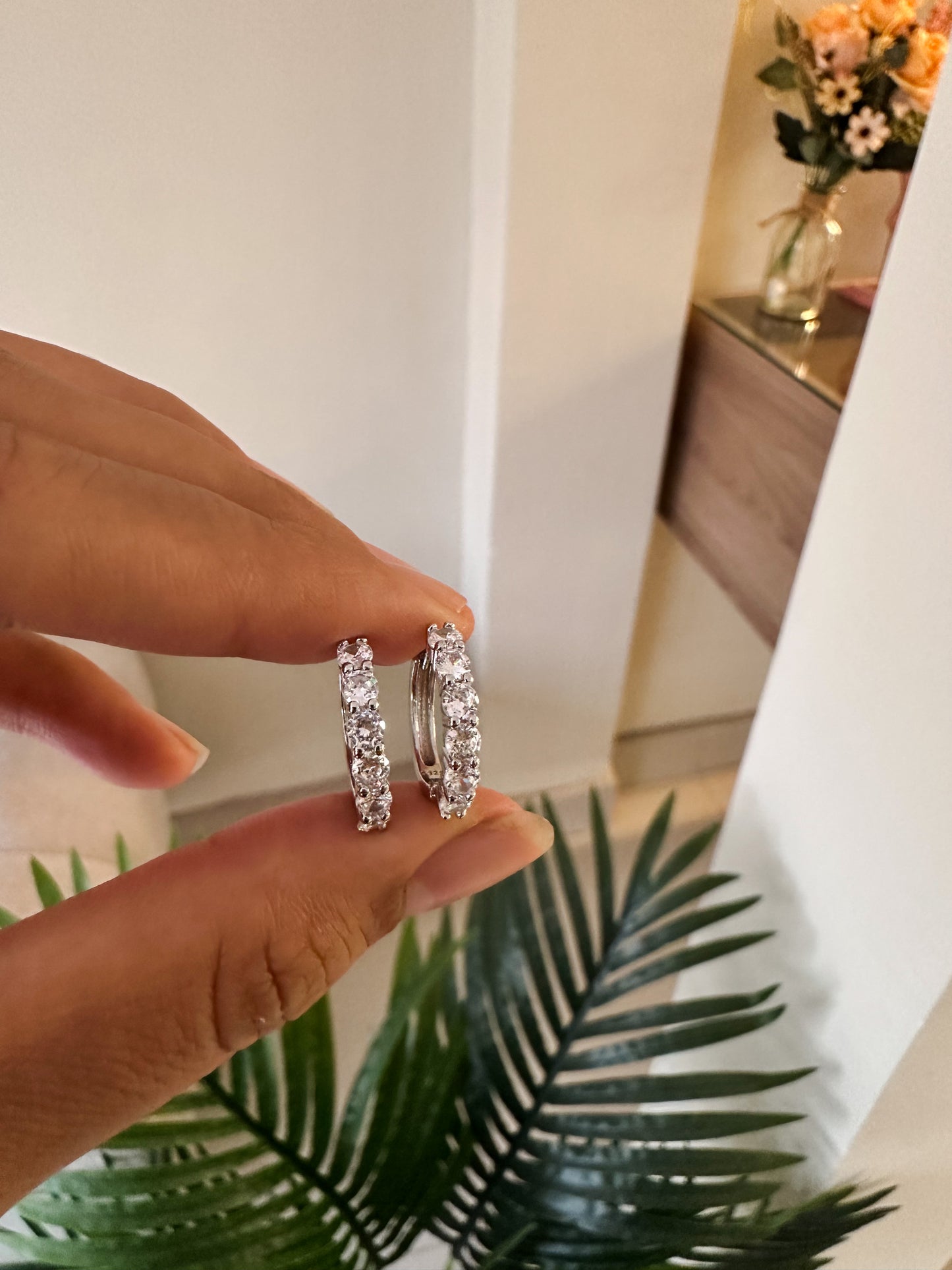 Argollitas brillantes transparentes