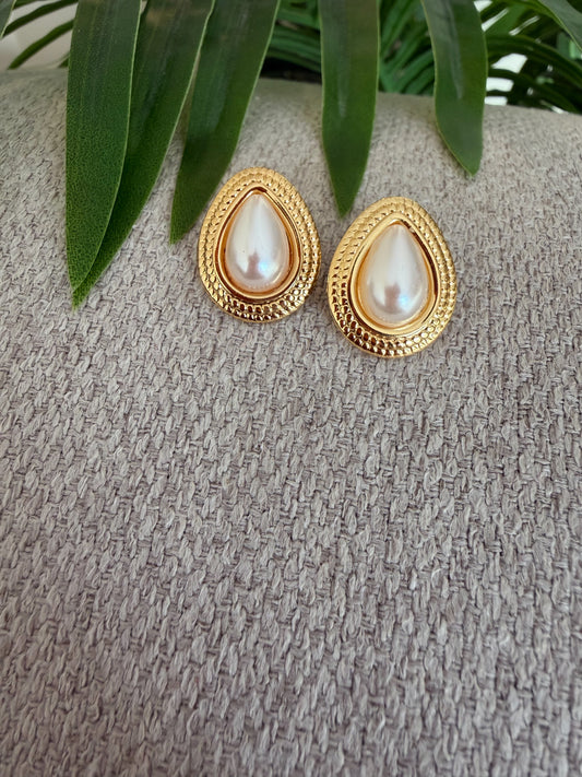 Aretes perla gota