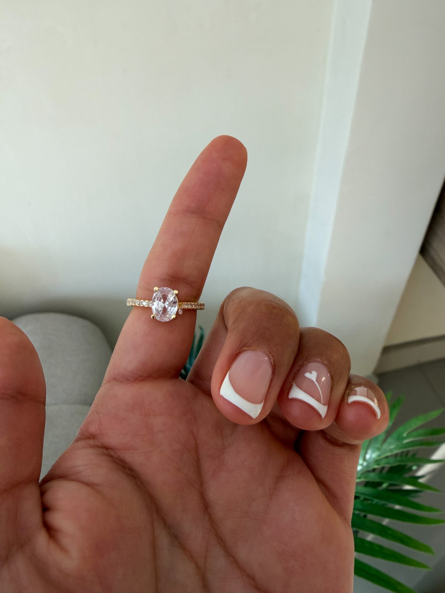 Anillo piedra transparente