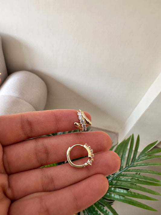 Argollas brillantes dobles