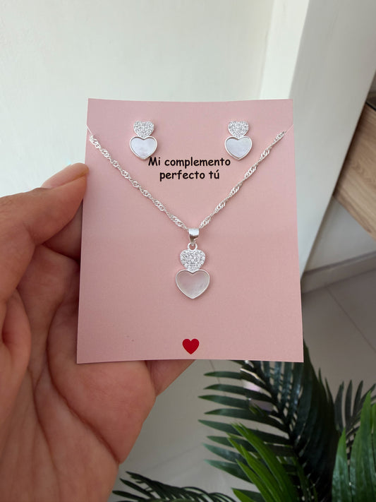 Set doble corazón