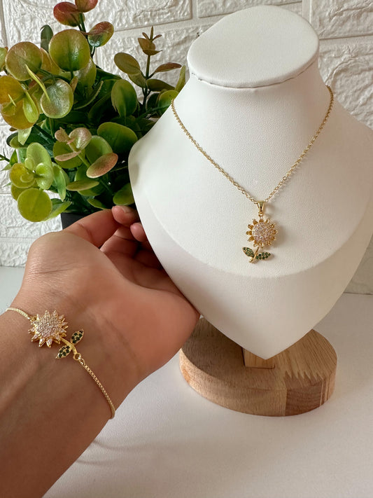 Set giratorio cadena y pulsera 🌻