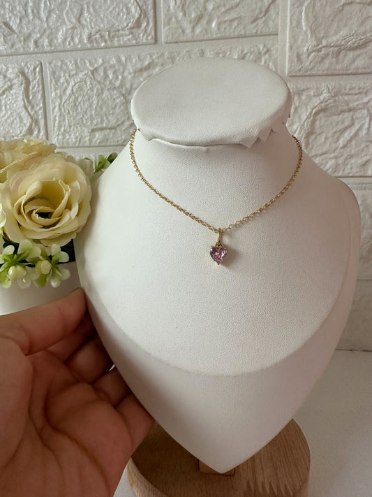 Cadenita corazón rosa