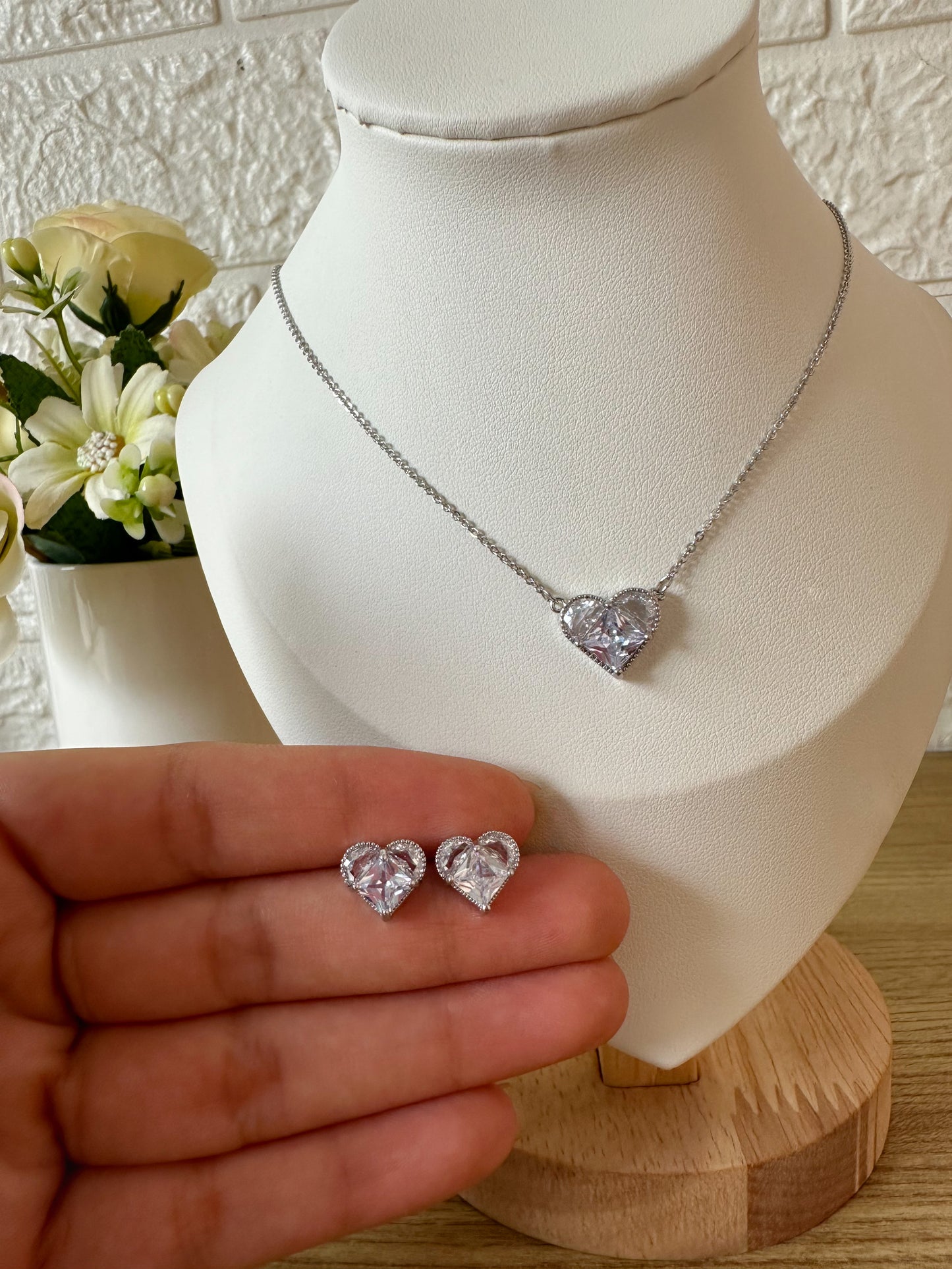 Set corazones de cristal