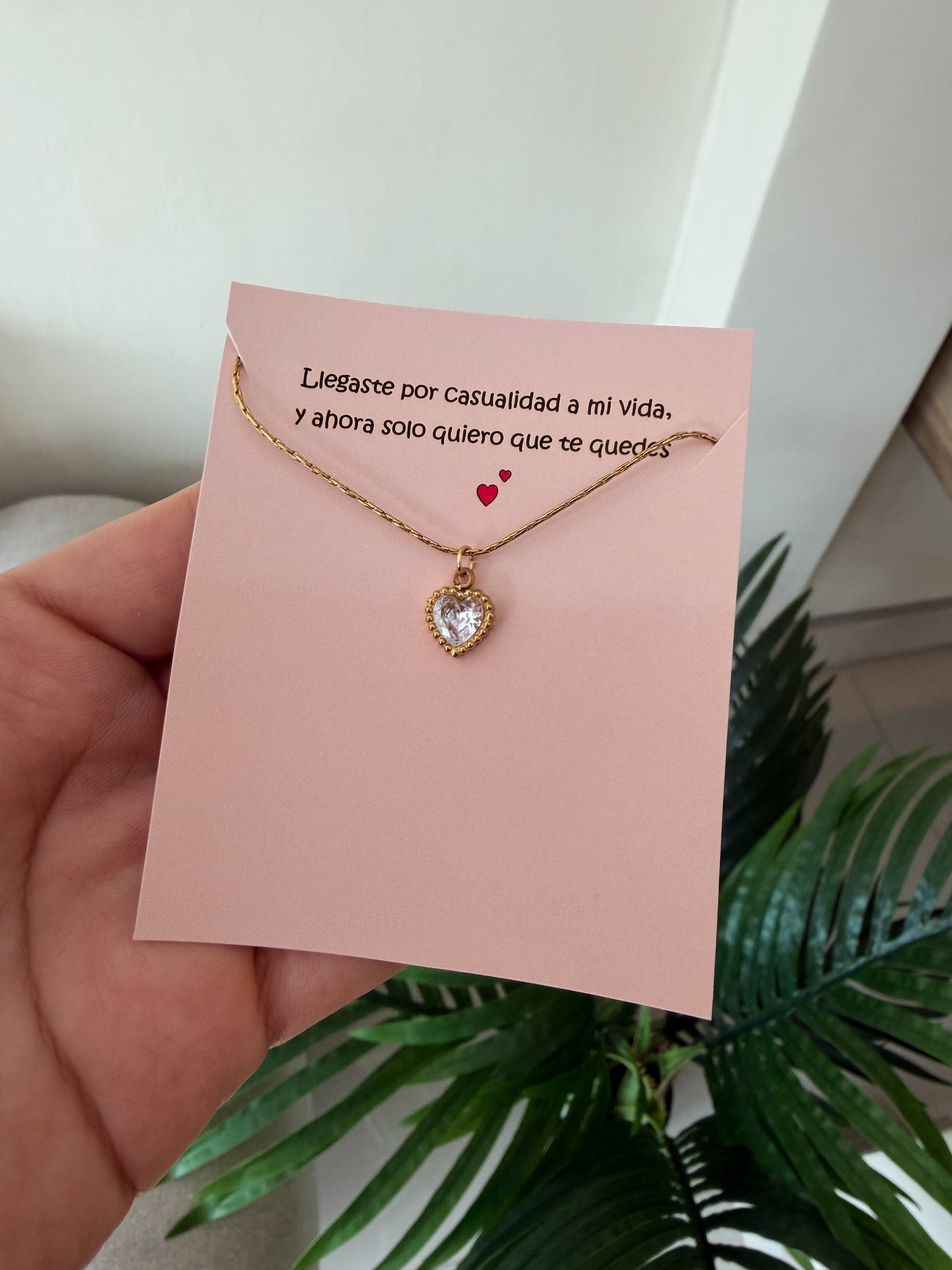 Cadenita corazón cristal