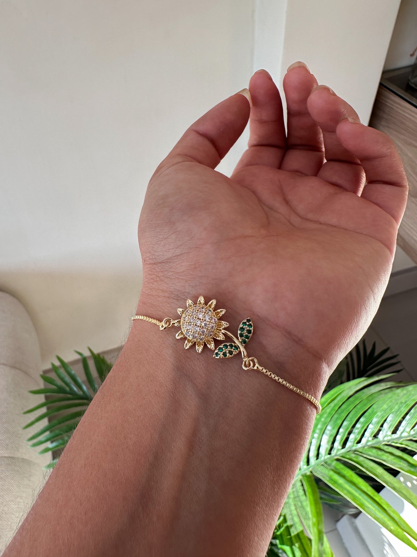 Pulsera girasol giratorio