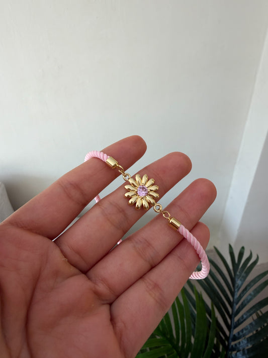 Pulsera girasol rosa