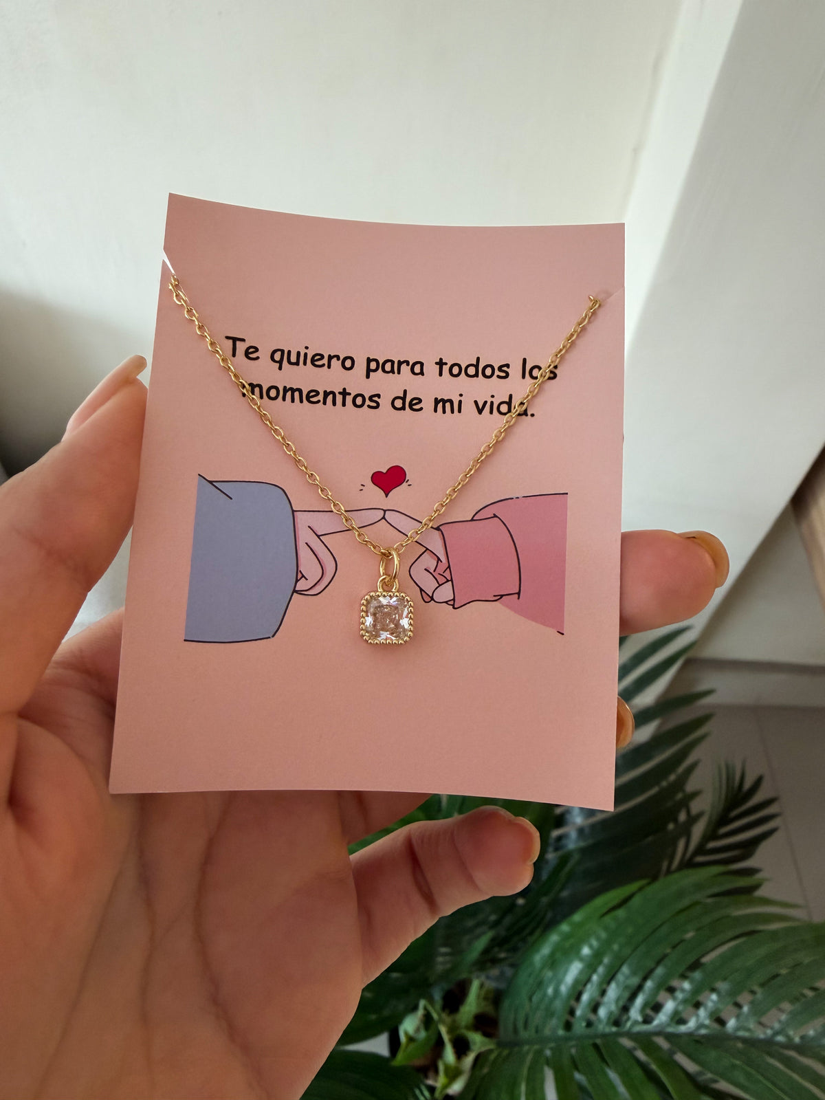 Cadenita cristal cuadrado