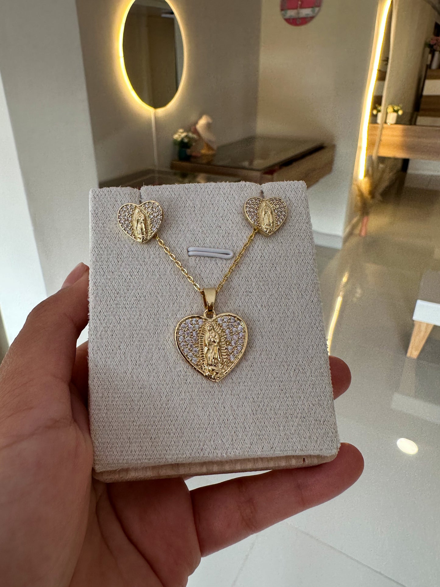 Set medalla brillante corazón