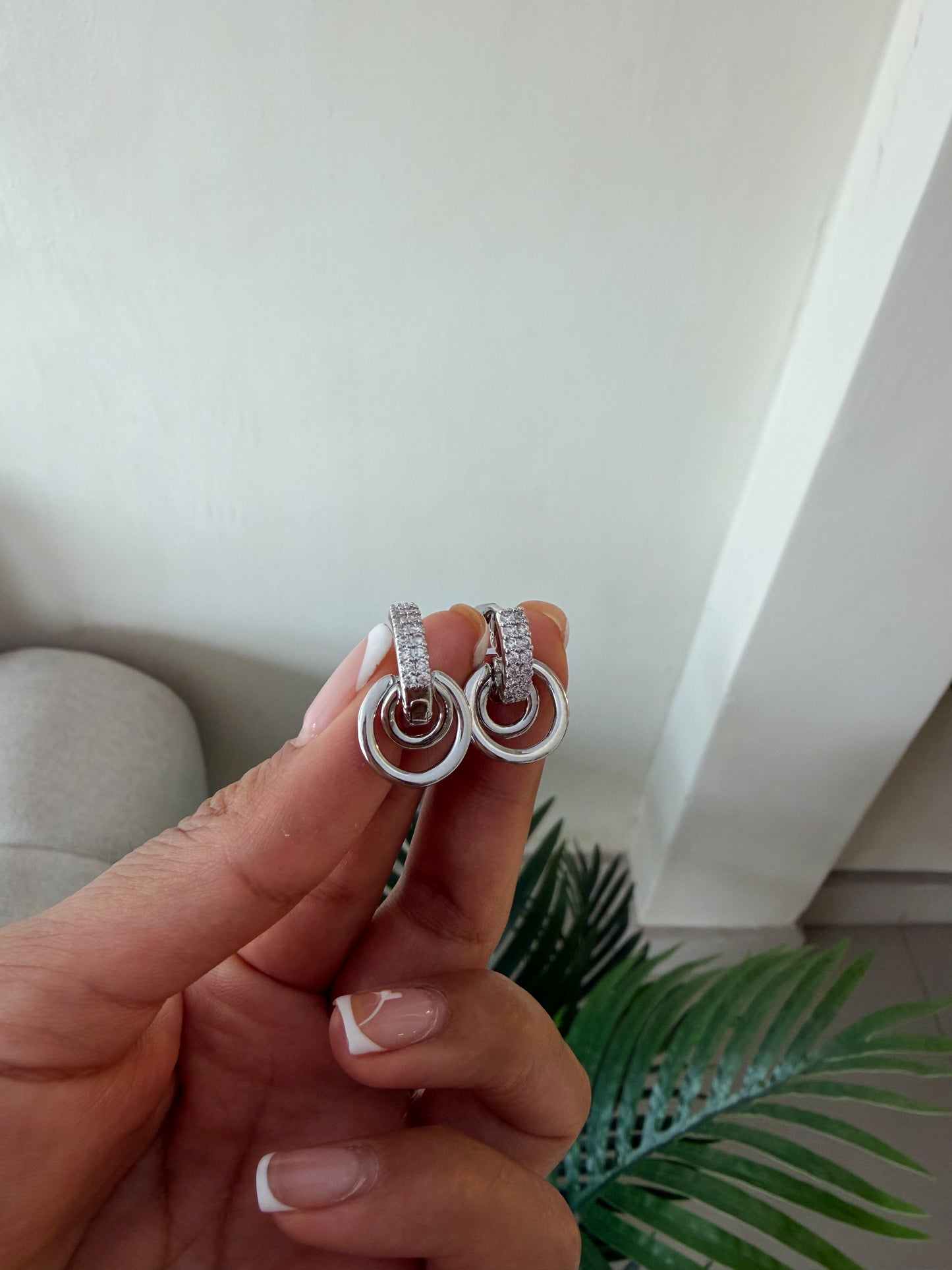 Argollas shine plateadas