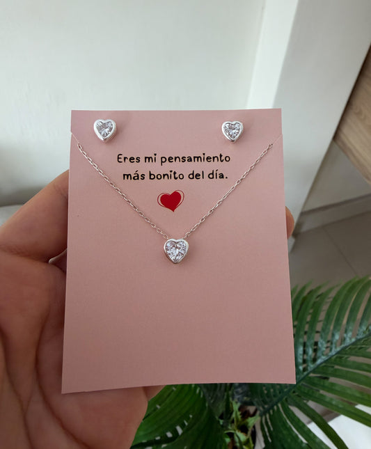 Set corazones de cristal mini