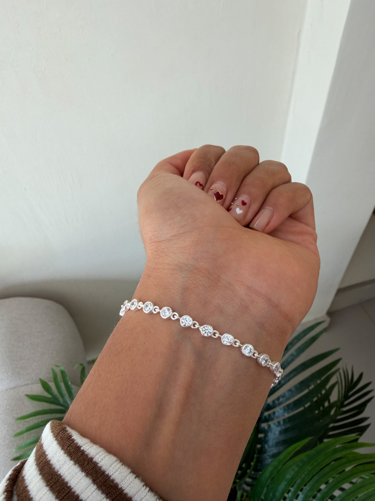 Pulsera brillantes circulares