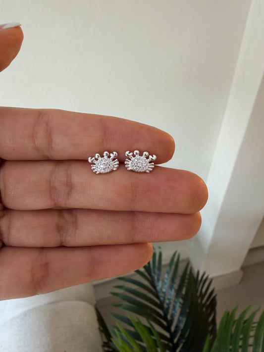 Aretes cangrejitos Plata