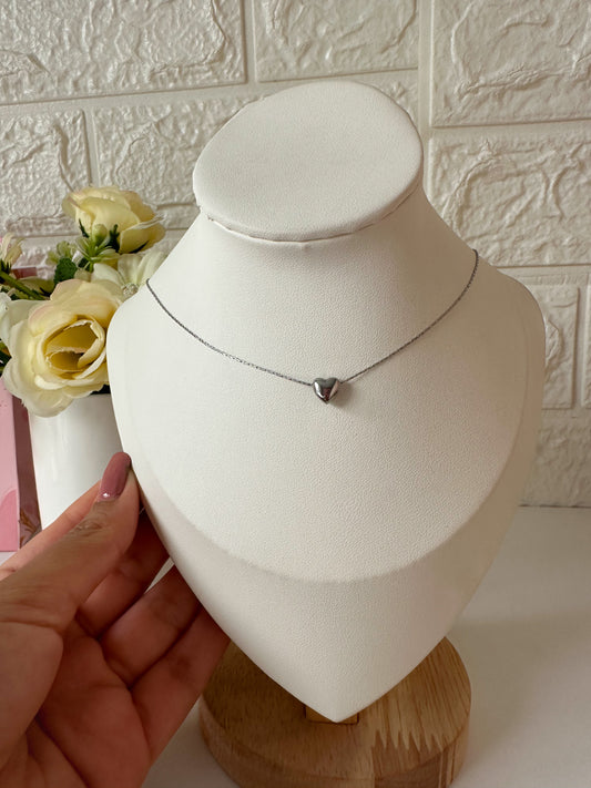 Cadenita mini corazón plateado