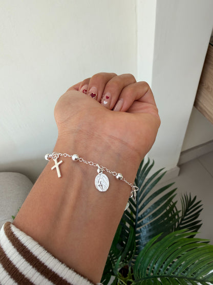 Pulsera cruz y fé