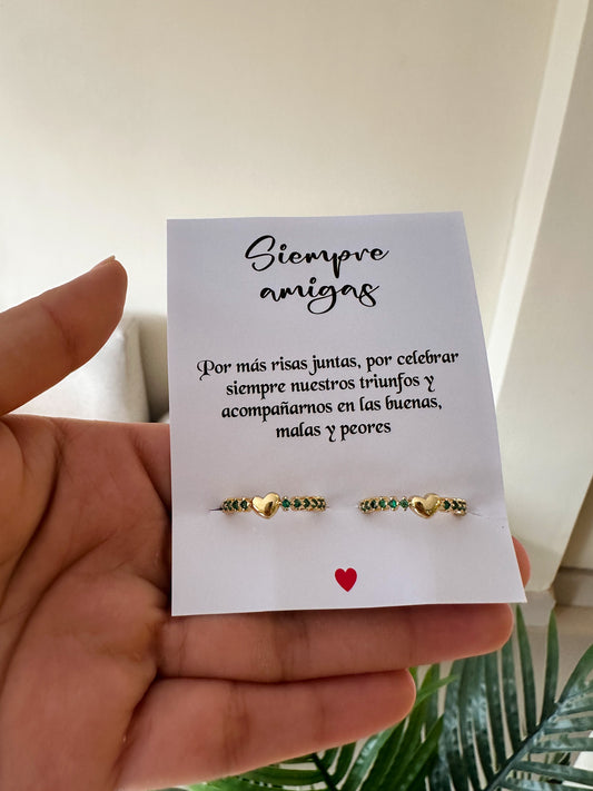 Anillos piedras esmeraldas compartir