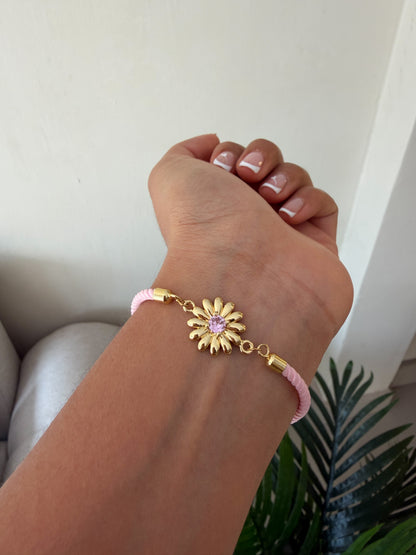 Pulsera girasol rosa