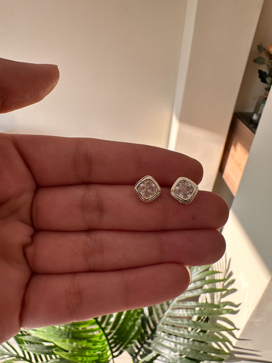 Aretes cuadros transparentes