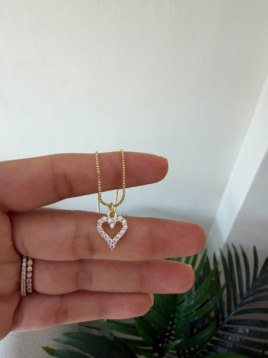 Cadenita corazón brillante cute