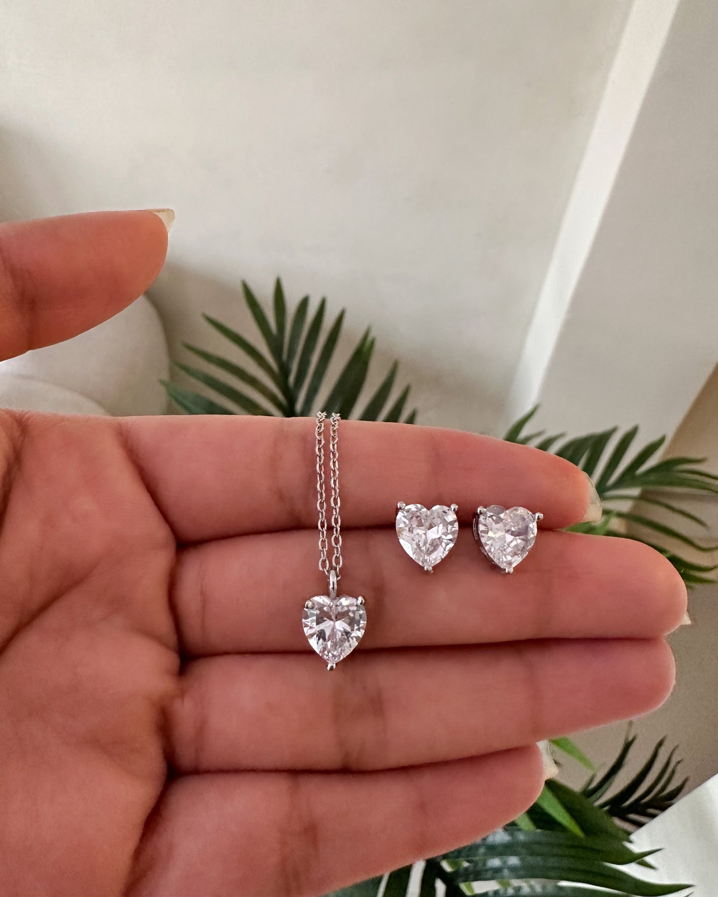 Set transparente plateado