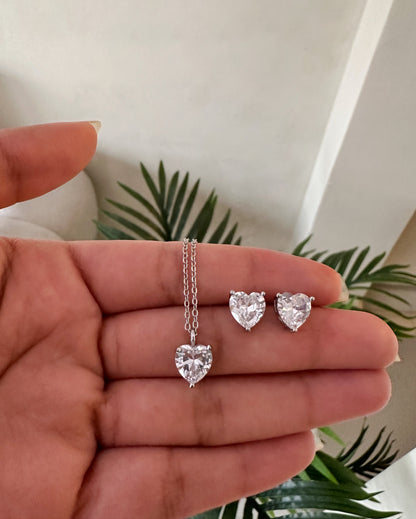 Set transparente plateado