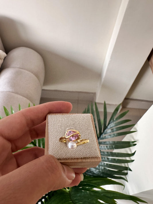 Anillo tulipán rosa