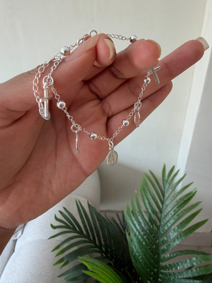 Pulsera religiosa Plata