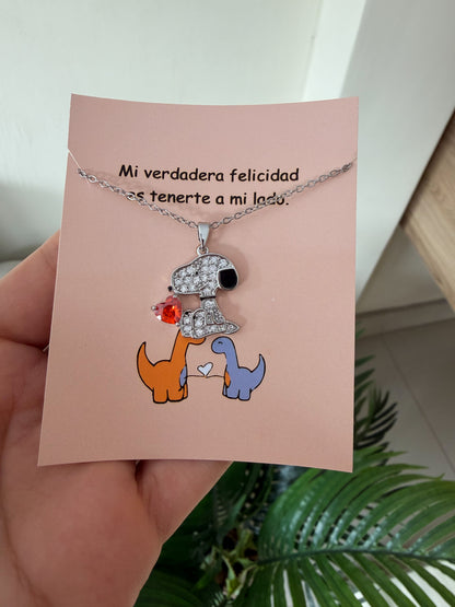 Cadenita Snoopy amor 🥰 plateada