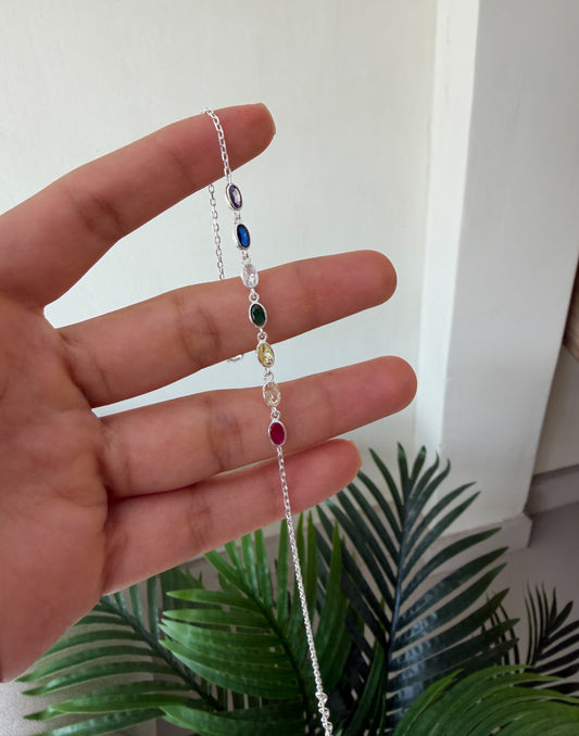 Tobillera cristales colores