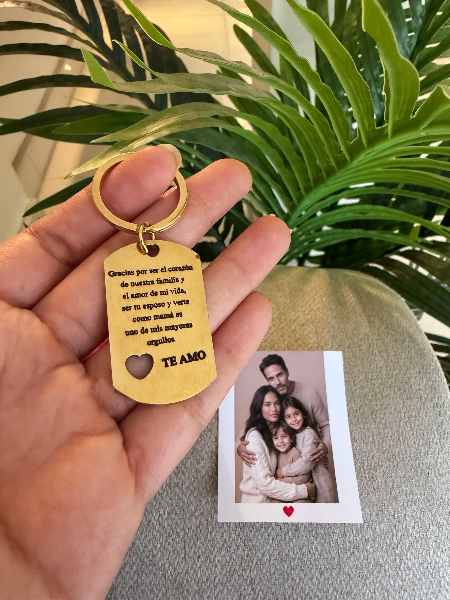 Llavero amor dorado