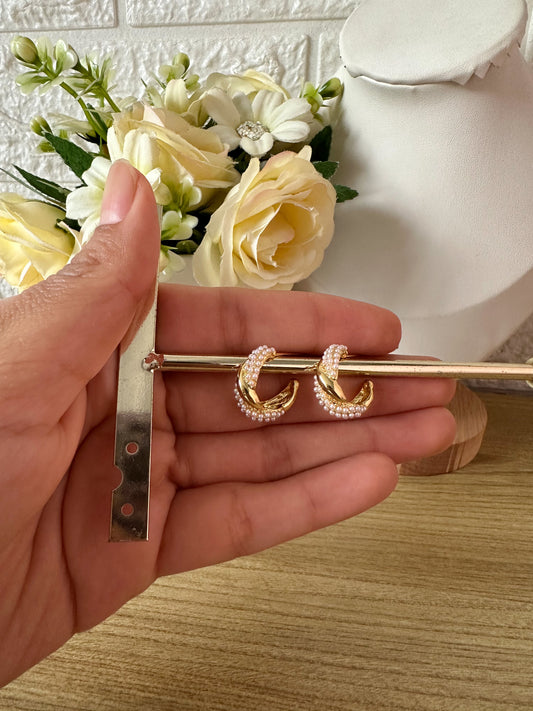 Aretes entorchados perlas