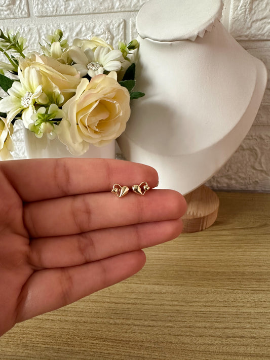 Aretitos doble corazón mini