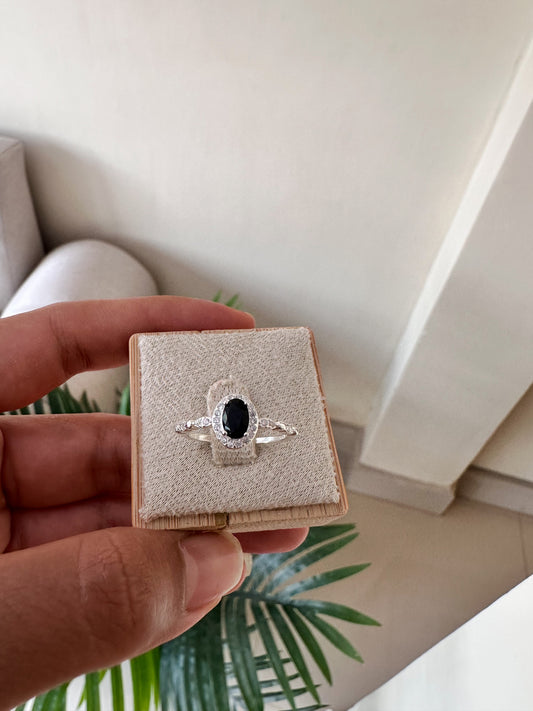 Anillos piedra negrita