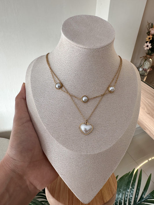 Cadenita doble perlas