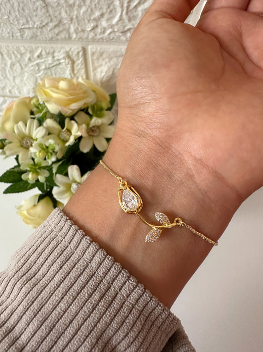 Pulsera tulipán transparente