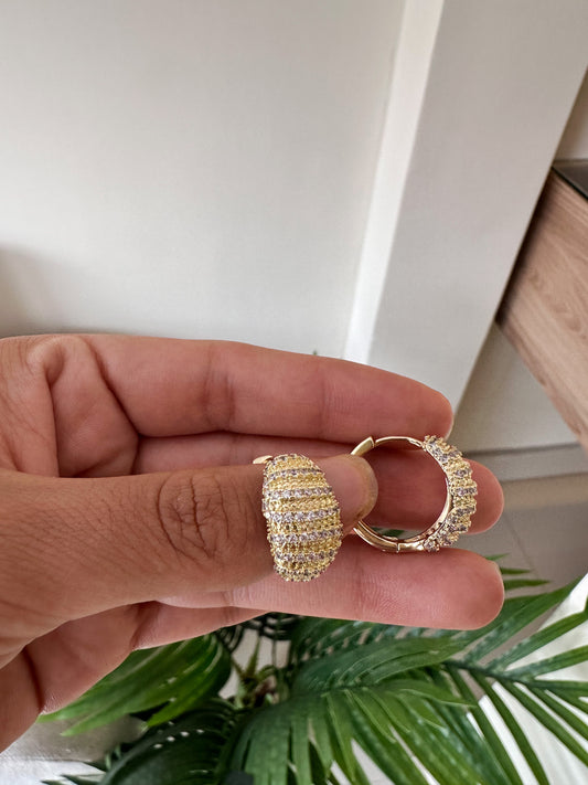 Argollas chunkys brillantes