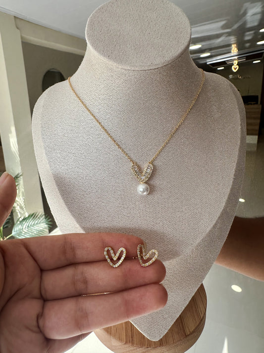 Set corazones de cristales