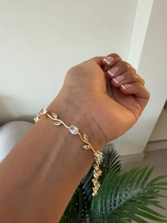 Pulsera tulipanes transparentes
