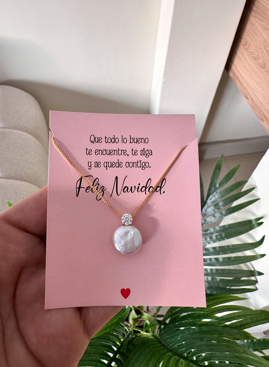 Cadenita perla barroca baño de oro