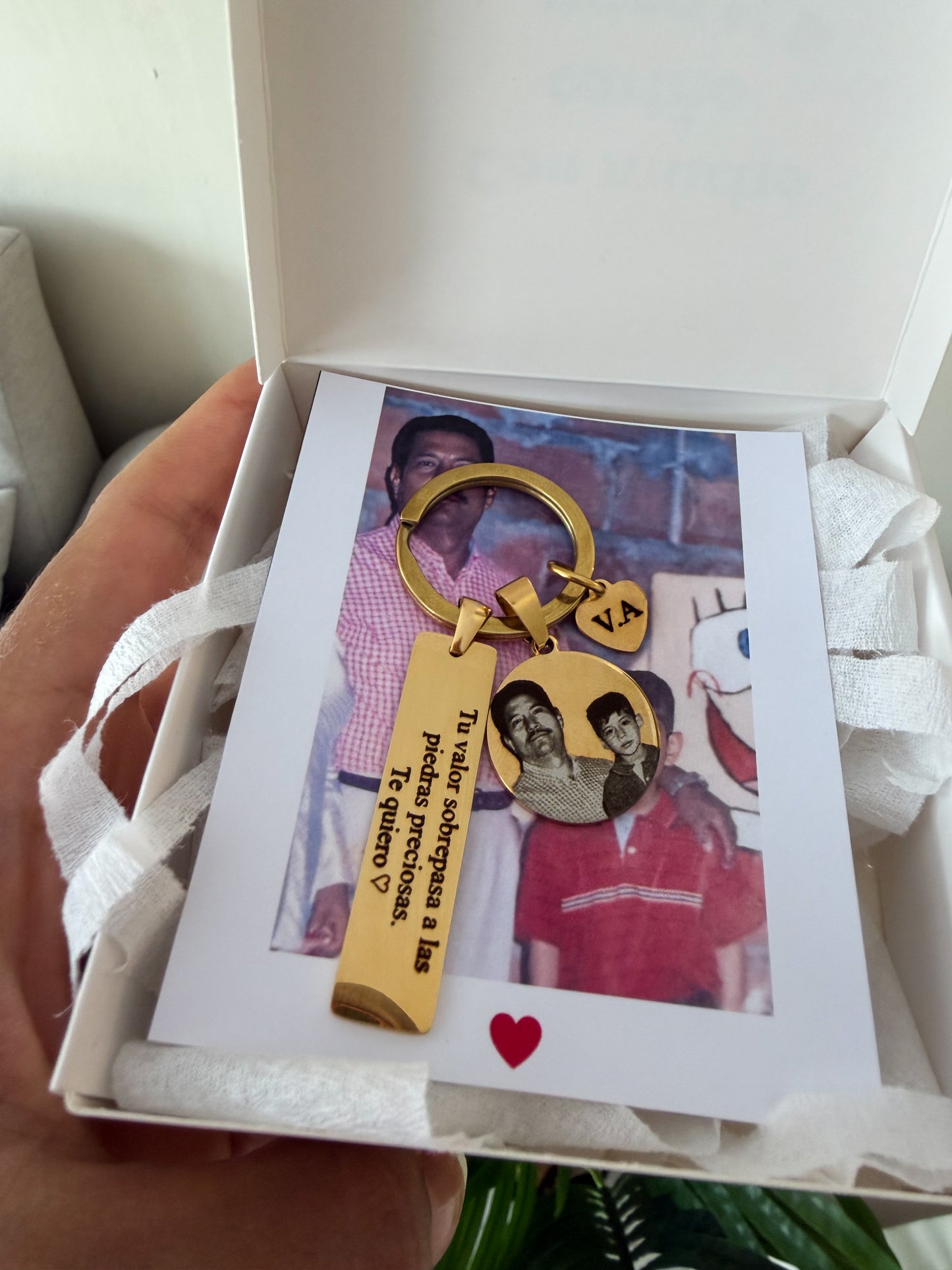 Llavero mi amor eterno dorado