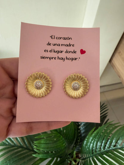 Aretitos girasoles