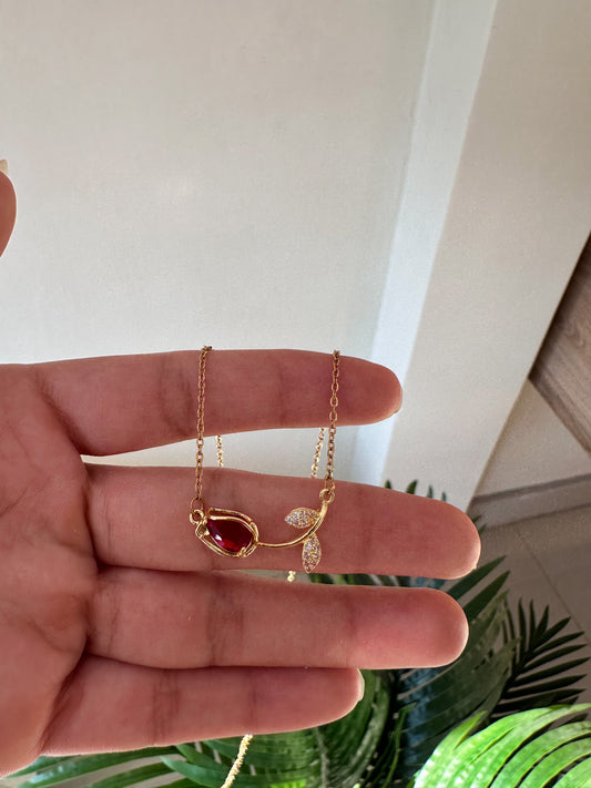Cadenita tulipán rubi