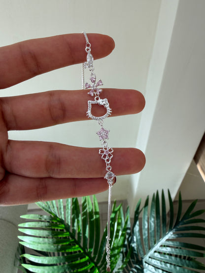 Pulsera hello Kitty plateado
