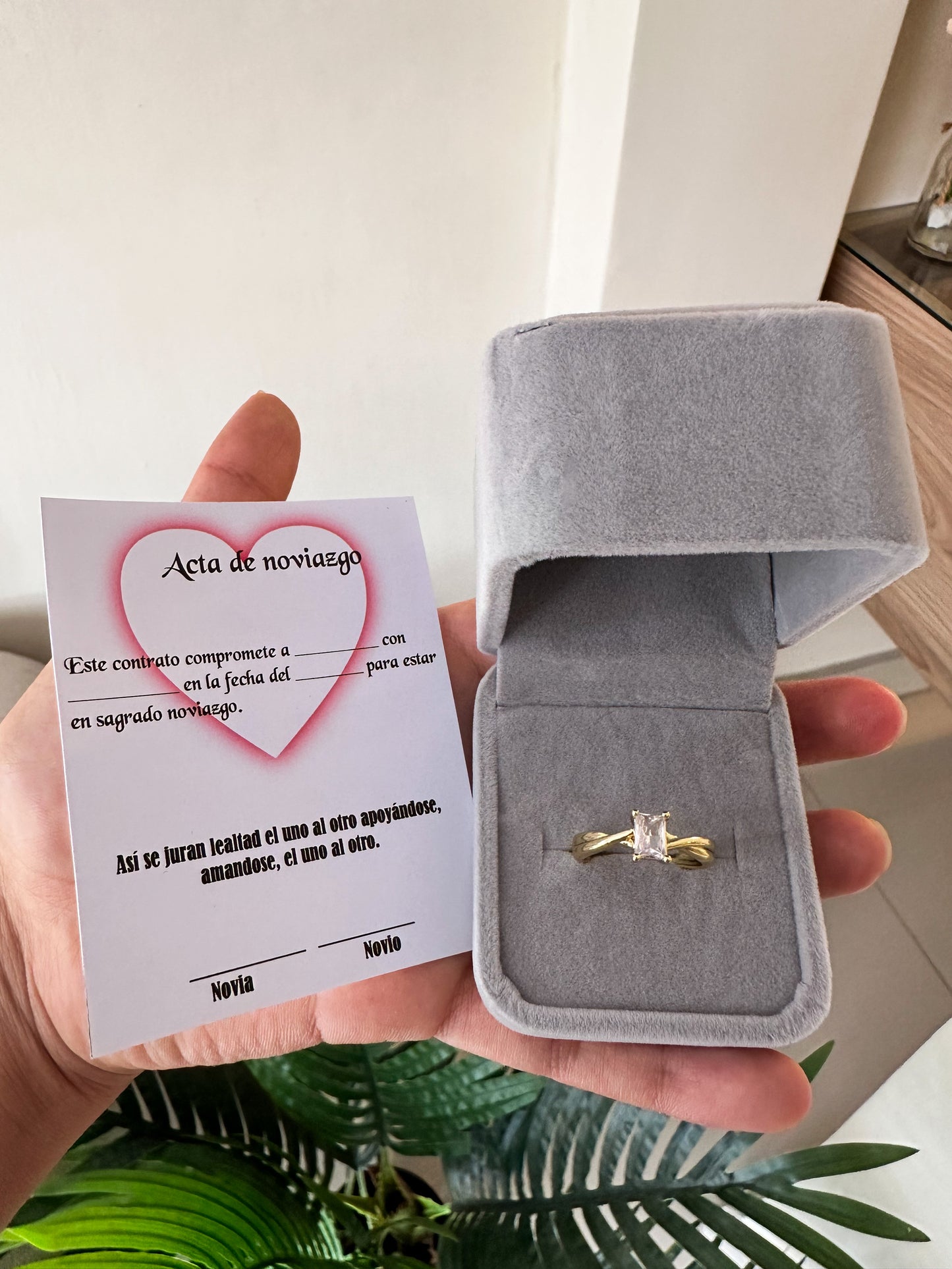 Anillos entrelazado promesa