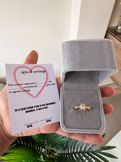 Anillos entrelazado promesa