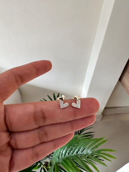 Aretes ortopédicos doble corazón